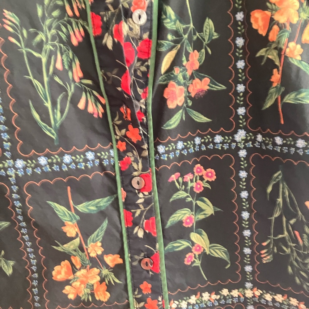 entro Black Blouse with Red and Pink Floral Print - Picture 5 of 9